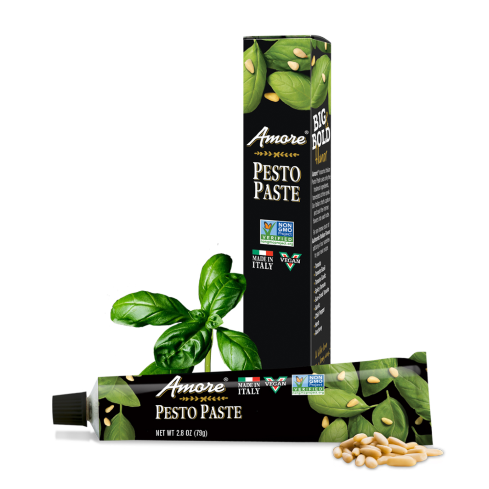 Amore Cooking Paste in a Tube - 4 Pack Variety with Garlic Paste, Pesto  Paste, Italian Chili Paste, and Anchovy Paste, Vegan, Made in Italy Gourmet