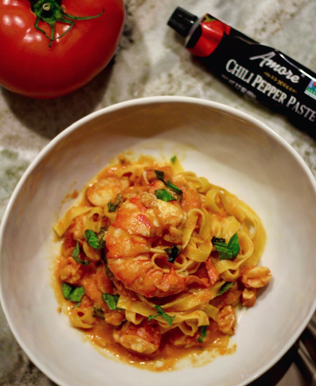 Spicy Lobster Fettuccine – Amore